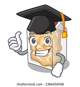Graduation pork rinds in a cartoon jar