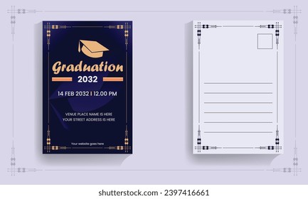 graduation post card design template