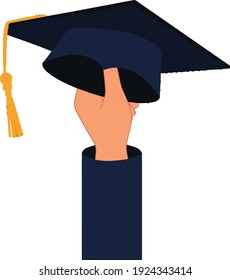 graduation postgraduation graduate hats illustrations