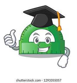 Graduation protractor in a the cartoon bag