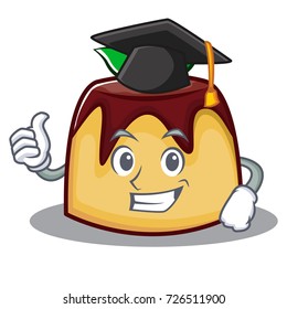 Graduation pudding character cartoon style