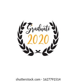 Graduation quote lettering typography. Graduate 2020