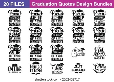 Graduation Quotes Svg Bundle. Quotes About Graduation, Graduation Cut Files Bundle Of 20 Svg Eps Files For Cutting Machines Cameo Cricut, Graduation Quotes