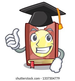 Graduation recipe book isolated in the cartoon