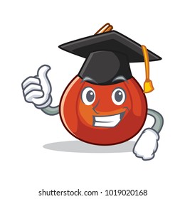 Graduation red kuri squash character cartoon