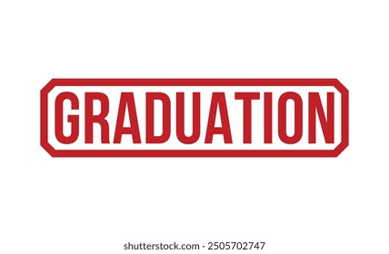 GRADUATION Red rubber stamp on white background. GRADUATION stamp sign. GRADUATION stamp.