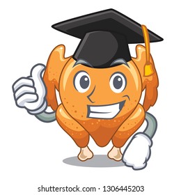 Graduation roast chicken served the cartoon table
