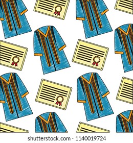 graduation robe and certificate school pattern