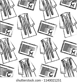 graduation robe and certificate school pattern