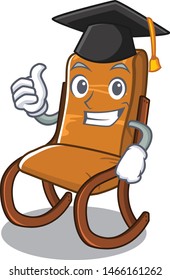 Graduation rocking chair isolated in the character