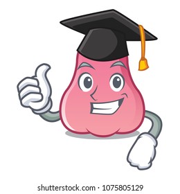 Graduation rose apple character cartoon