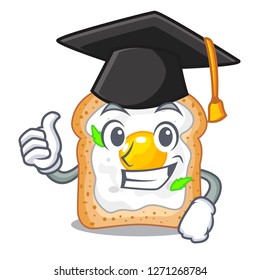 Graduation sandwich with shape in egg cartoon
