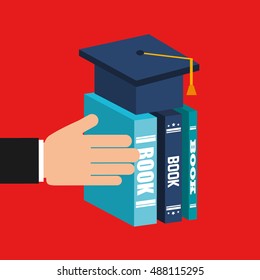 graduation school emblem icon vector illustration design
