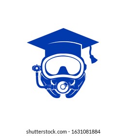 Graduation Scuba Diving School Logo Design