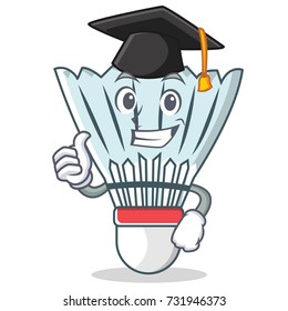 Graduation shuttlecock character cartoon vector