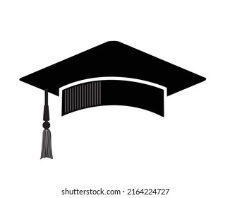 Graduation Sign Vector Illustration,  Graduation Cap Black Or Diploma Clipart Icons Isolated, Passing Certificate Symbols, School Passing Ceremony Icons