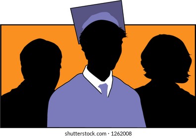graduation silhouette