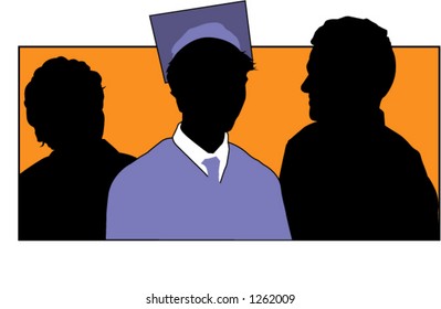 graduation silhouette