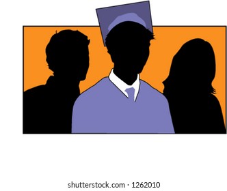 graduation silhouette