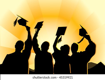 Graduation in silhouette