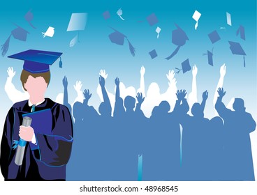 Graduation in silhouette