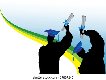 Graduation in silhouette