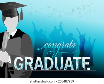 Graduation in Silhouette. Eps10