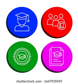 graduation simple icons set. Contains such icons as Student, Education, Graduation, can be used for web, mobile and logo