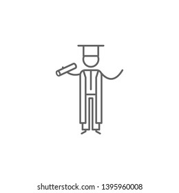 Graduation, son icon. Element of family life icon. Thin line icon for website design and development, app development. Premium icon