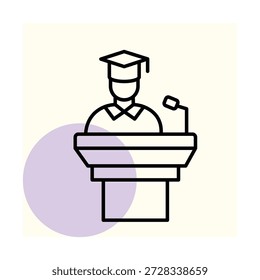 Graduación Vector de voz, píxel perfecto, archivo ilustrador 