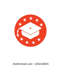 graduation star emblem symbol vector