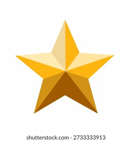Graduation star in flat vector style for academic achievement. Perfect for success icons, awards, and education visuals.