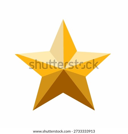 Graduation star in flat vector style for academic achievement. Perfect for success icons, awards, and education visuals.