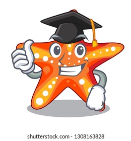Graduation starfish in the cartoon shape funny