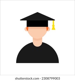 Icono de Avatar, estudiante de graduación. estudiantes graduados y mejores estudiantes ilustraciones vectoriales de icono