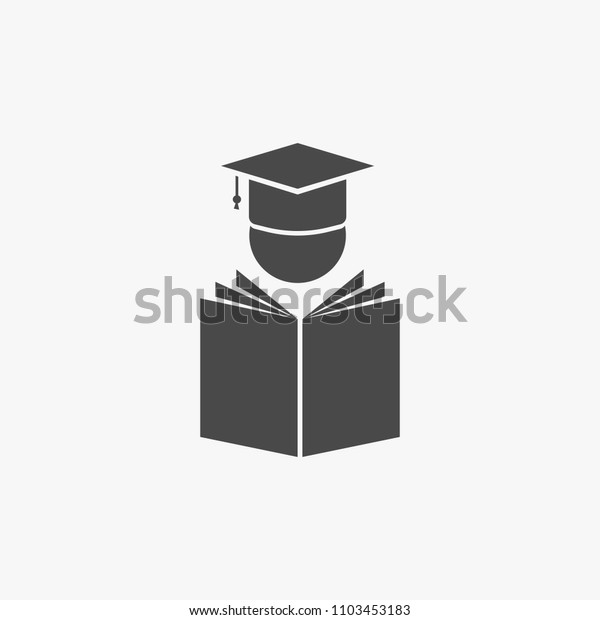 Graduation Student Book Vector Icon Person Stock Vector (Royalty Free ...