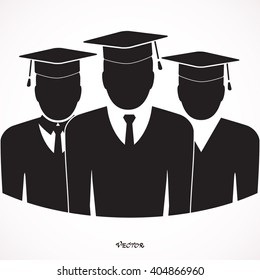 graduation student education class college school pictogram vector icon