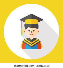 graduation student flat icon