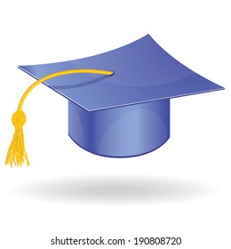 Graduation student hat cap vector icon symbol of education