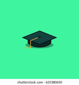 Graduation student hat cap vector icon symbol of education