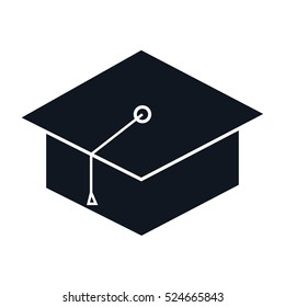 graduation student hat icon vector illustration graphic design