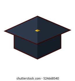 graduation student hat icon vector illustration graphic design