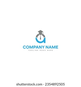 graduation of student A letter  logo With small letter
