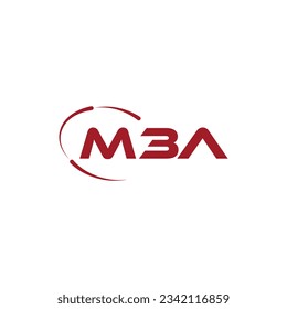 graduation of student. logo vector. letter M, B, and A logo. MBA letter technology logo design