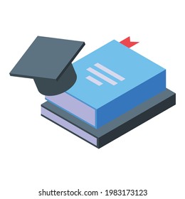 Graduation student schedule icon. Isometric of Graduation student schedule vector icon for web design isolated on white background