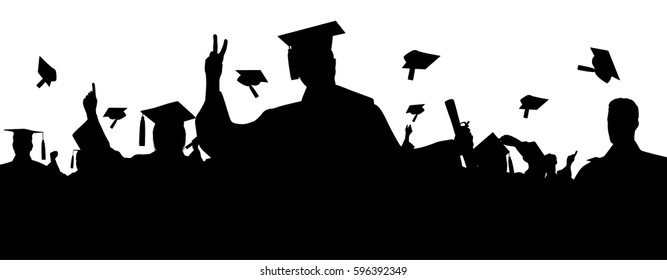 Shadow Graduation Isolated On Black White Stock Vector (Royalty Free ...