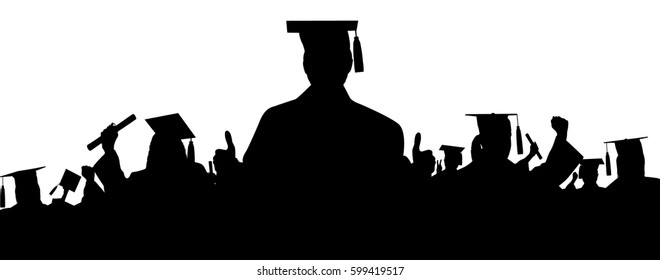 Graduate Silhouette Images, Stock Photos &amp; Vectors | Shutterstock