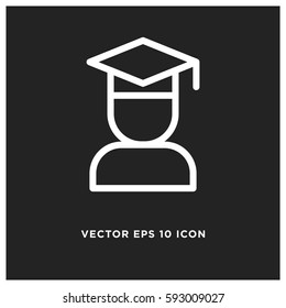 Graduation student vector icon