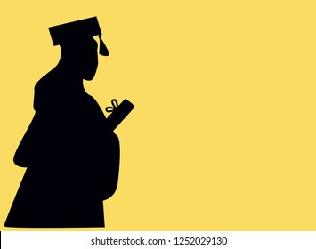 graduation students card concept congratulation card , Vector illustrations