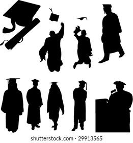 graduation students collection - vector